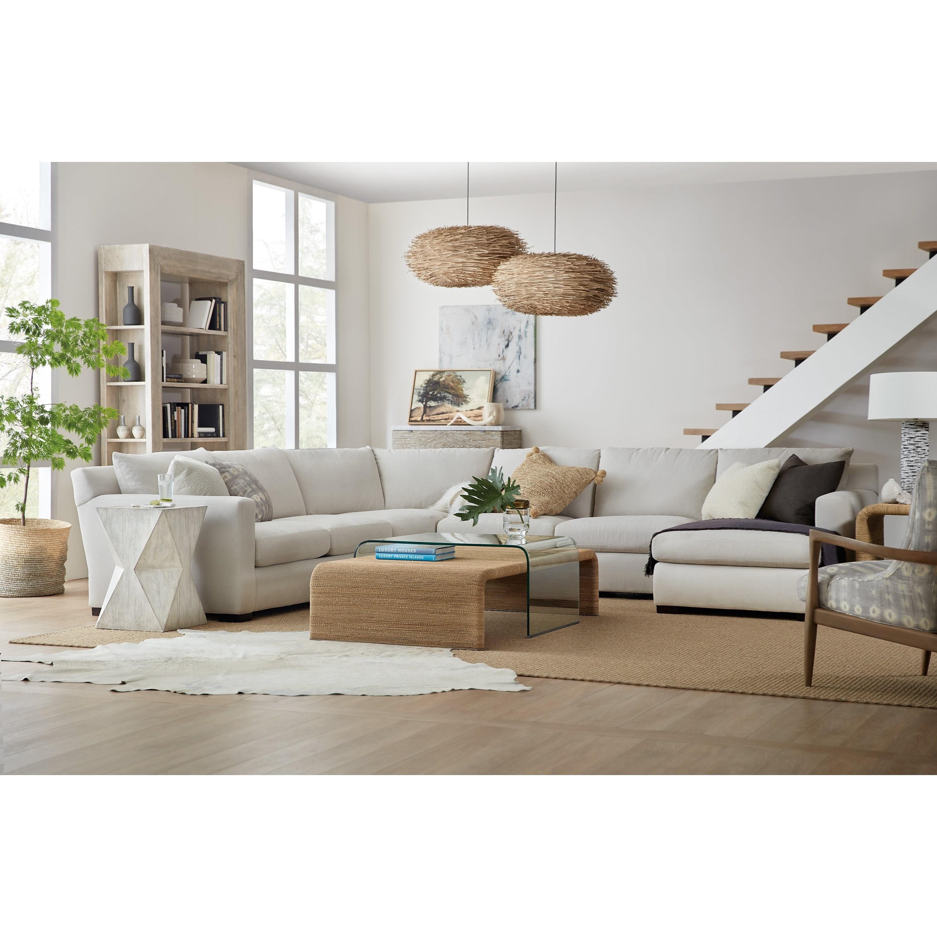 Rope and Glass Cocktail Table